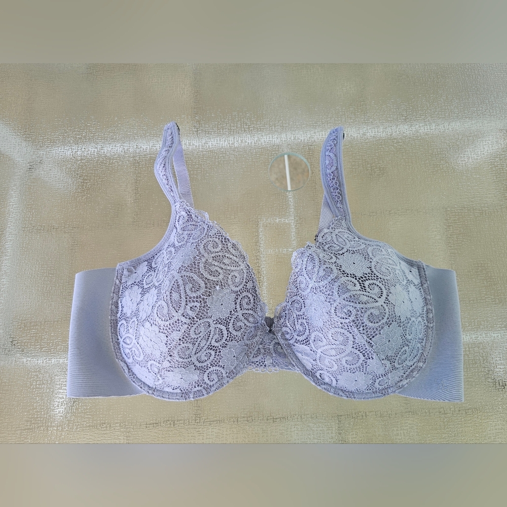 Jessica Simpson Lilac Lace Full Coverage Bra 42D Underwire Support Feminine